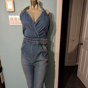Elisabeth Franchi Italy denim one-piece